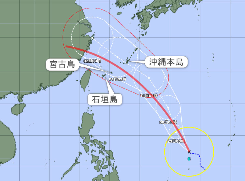 台風6号進路図2