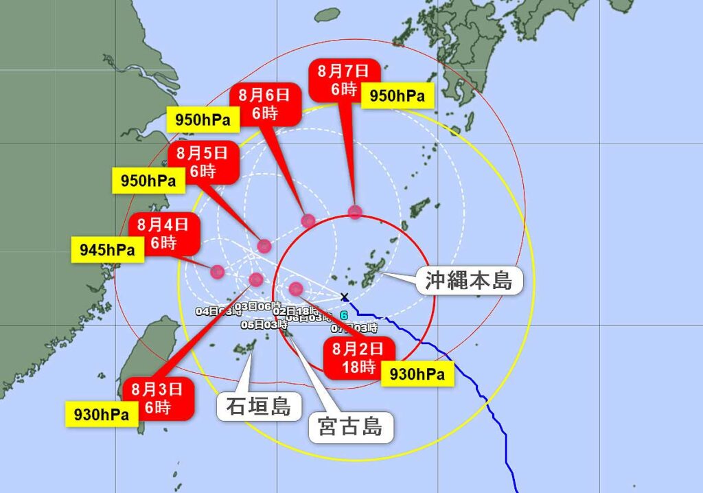 台風6号8月2日