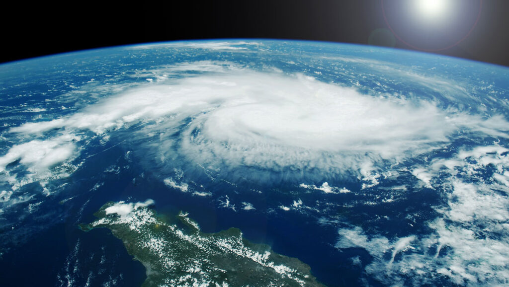 宇宙から見た台風