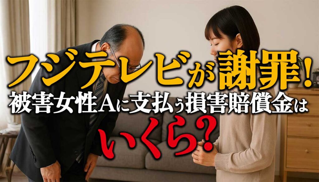 フジテレビが被害女性Aに支払う損害賠償金はいくら?