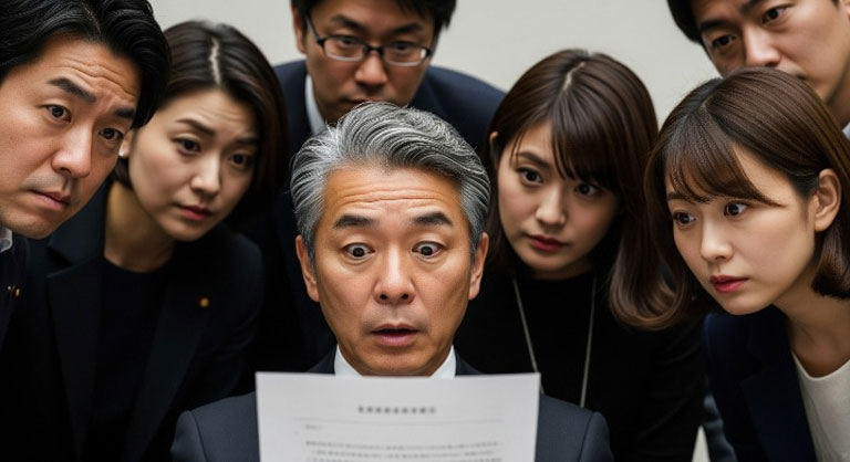 怪文書に驚く職員