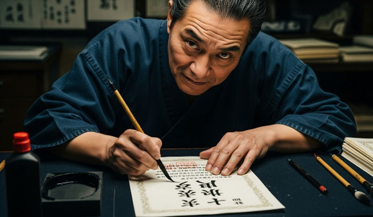 有印私文書偽造罪の男