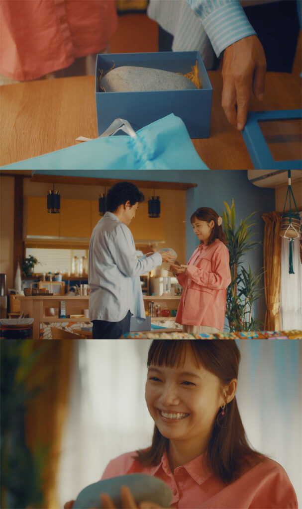 漬物石を四季の誕生日にプレゼントする文太