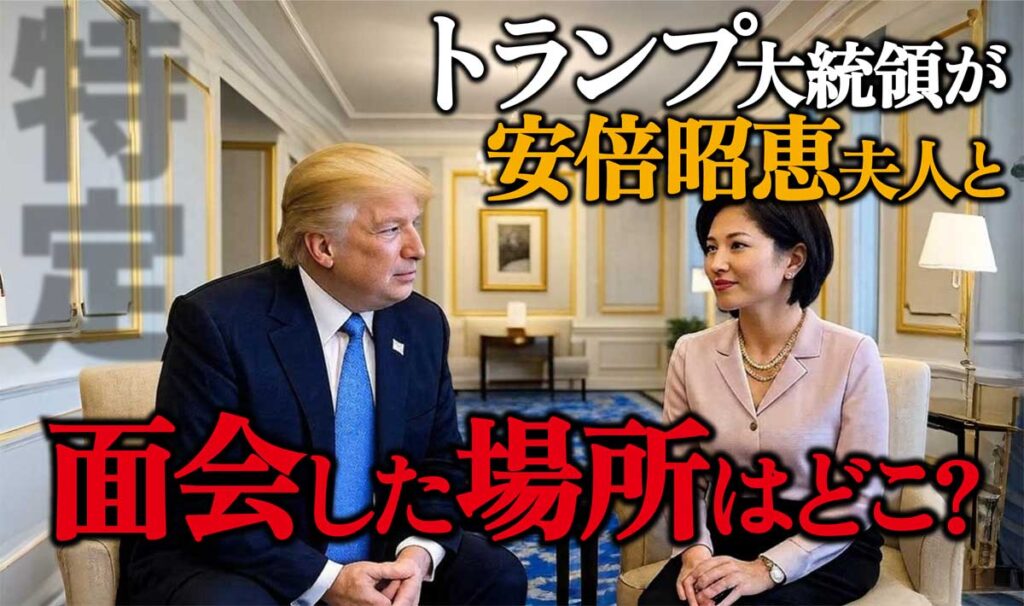 トランプ大統領が安倍昭恵夫人と面会した場所はどこ?