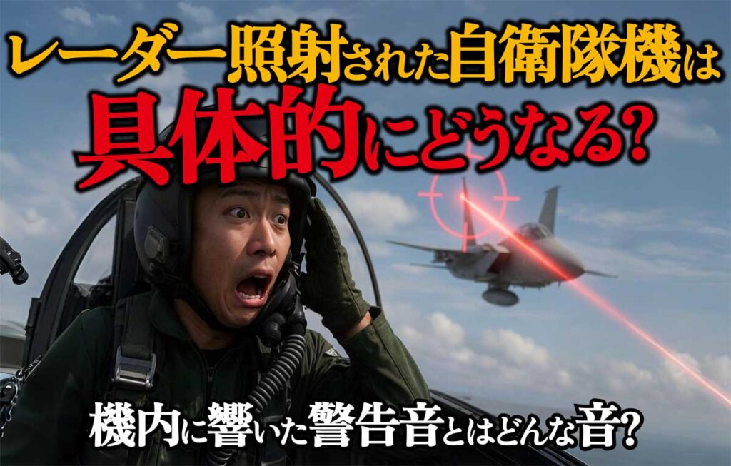 レーダー照射された自衛隊機はどうなる?機内に響いた警告音とは?