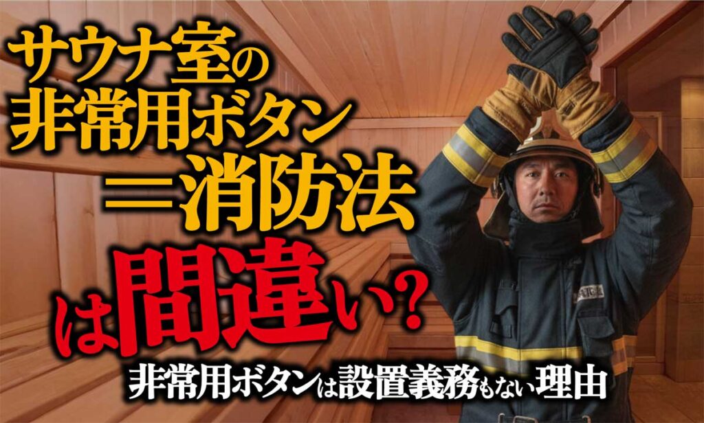 「サウナ非常ボタン=消防法」は間違い?設置義務もない理由を解説