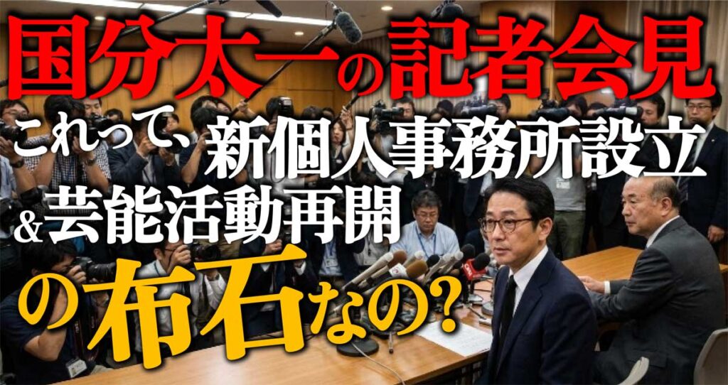国分太一の記者会見は、新個人事務所設立、芸能活動再開の布石?