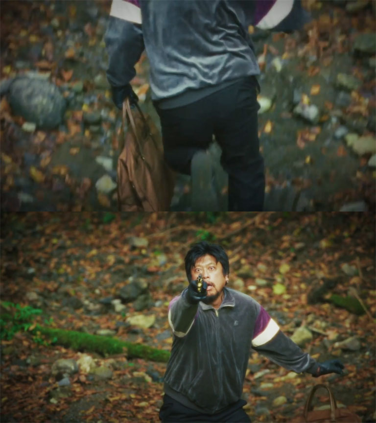 3000万円入ったバッグを持って森に逃げ込んだ強盗犯