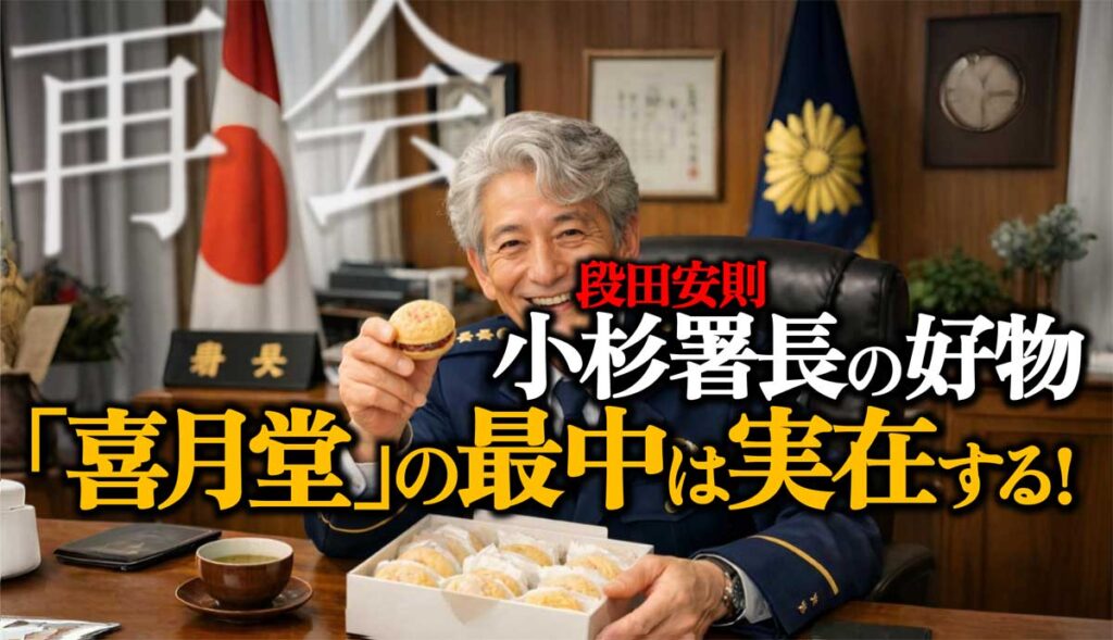 【再会】小杉署長(段田安則)の好物「喜月堂」の最中は実在する!