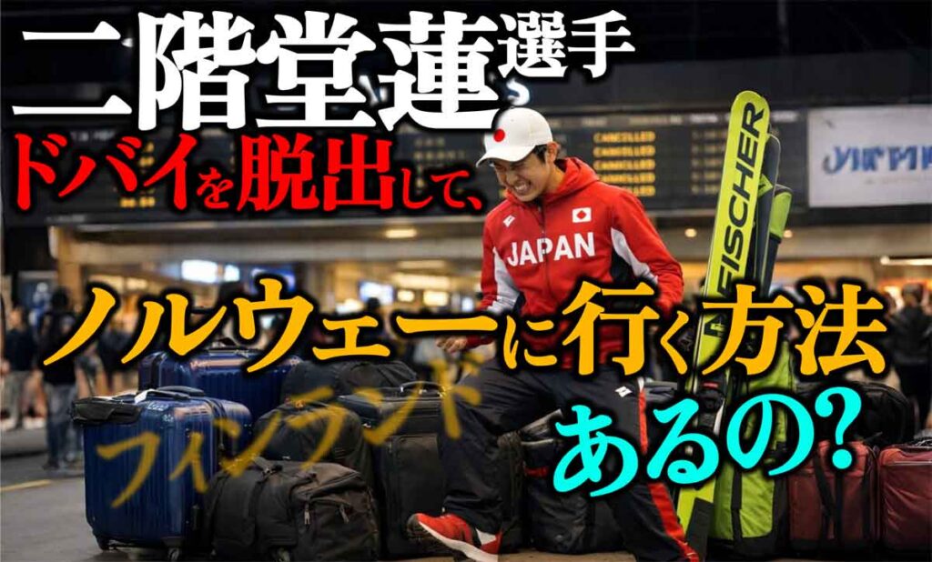二階堂蓮ドバイを脱出!ノルウェーに行く方法はある?／スキージャンプW杯欠場