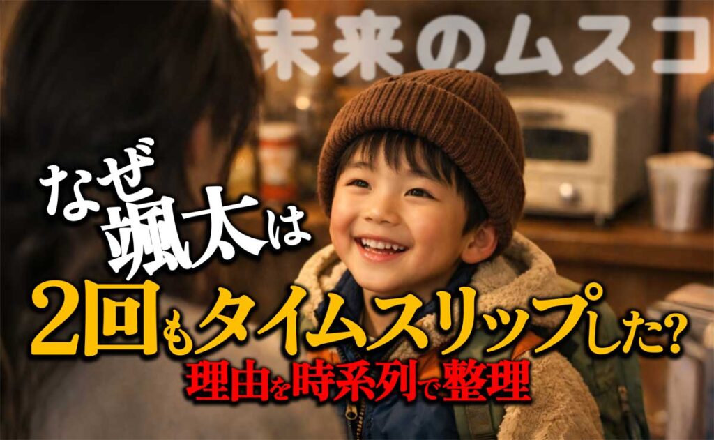【未来のムスコ】なぜ颯太は2回タイムスリップした?理由を時系列で整理