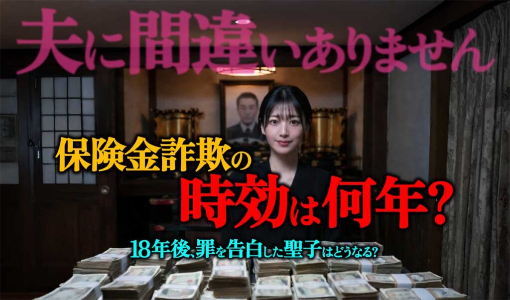 保険金詐欺の時効は?18年後罪を告白した聖子は逮捕?【夫に間違いありません】