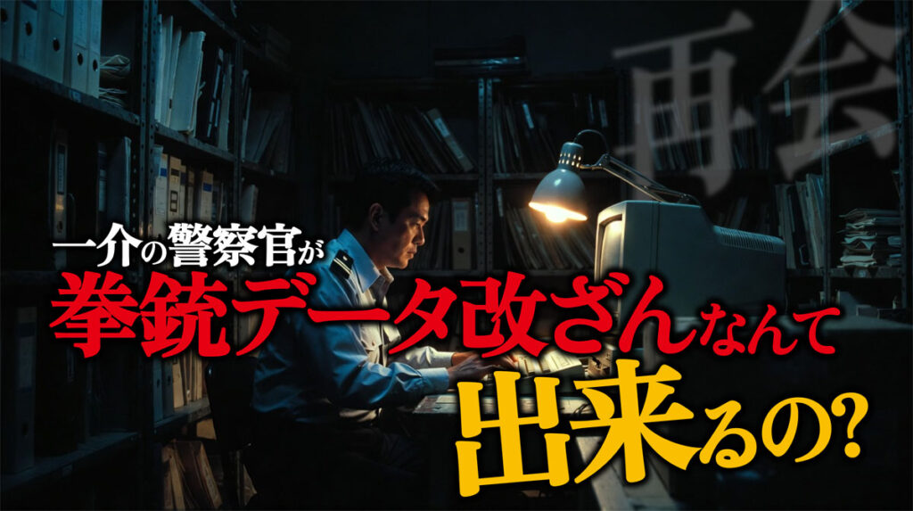 【再会】警務課長が拳銃すり替え、データ改ざんは可能か?