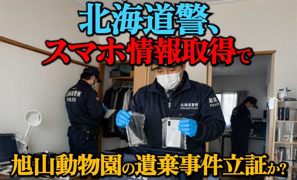 旭山動物園男性職員と妻のスマホ情報で遺棄事件立証可能か?