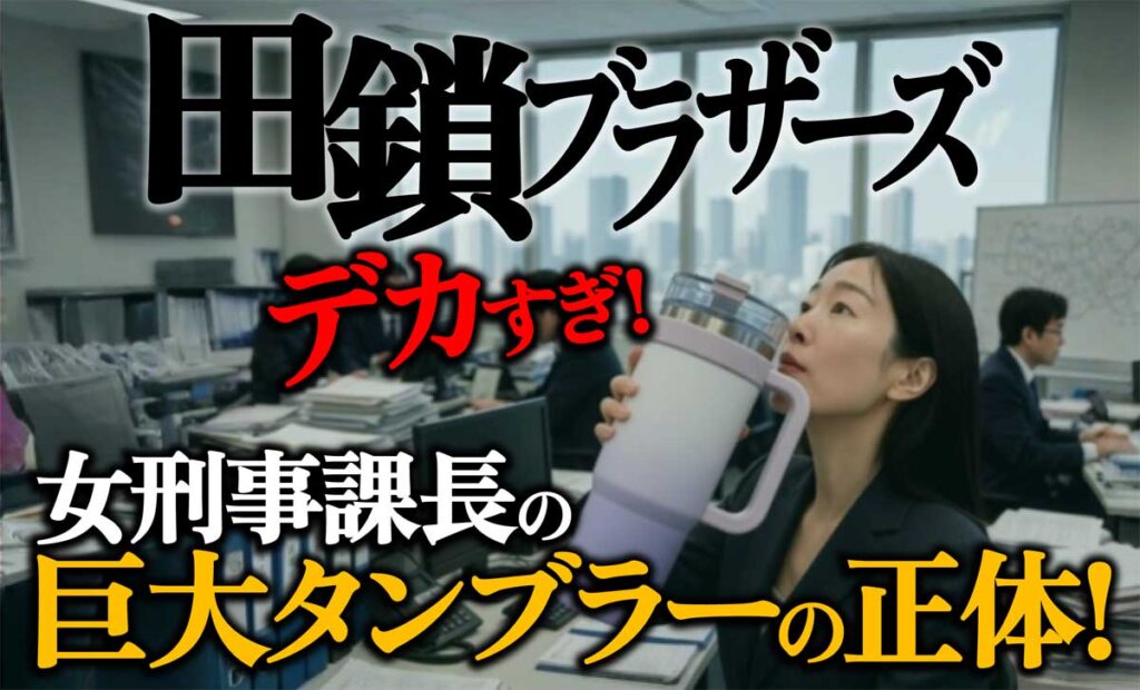 【田鎖ブラザーズ】デカすぎ!女刑事課長の水筒タンブラーの正体は?