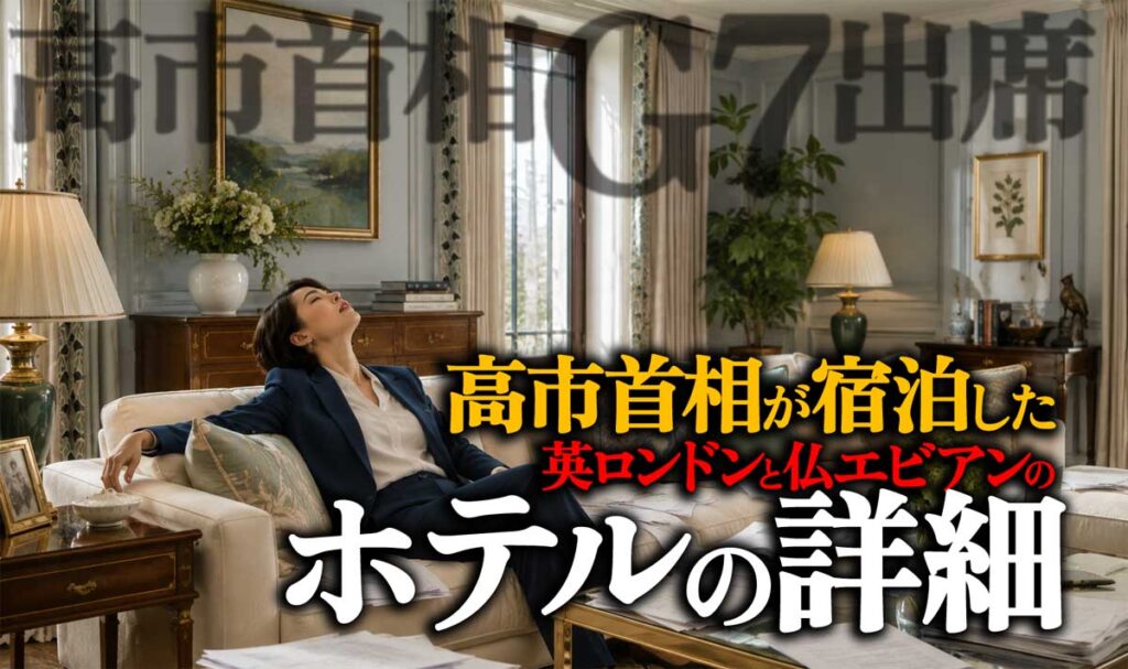 【2026年G7】高市首相が宿泊するホテルはどこ?ロンドン・エビアン