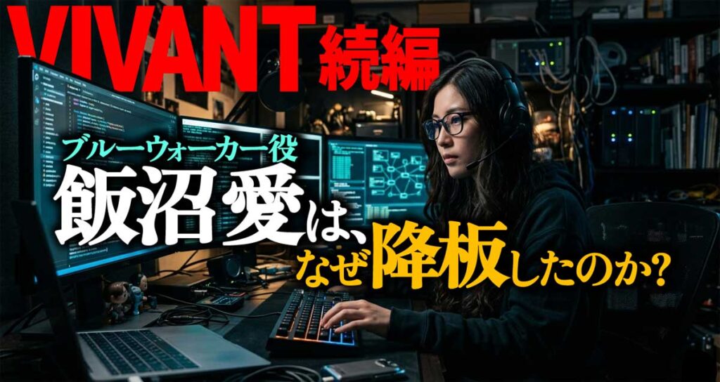 【VIVANT】飯沼愛なぜ降板?ブルーウォーカー役変更の理由