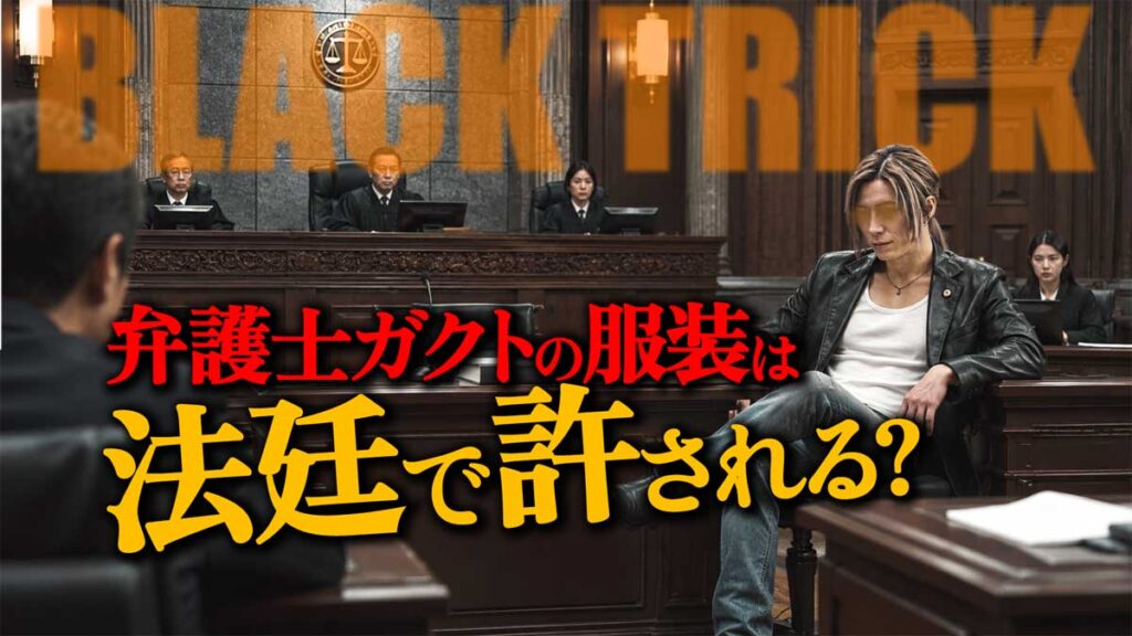 【ブラックトリック】弁護士ガクトの服装は法廷で許される?